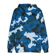 thumbnail image 4 of UVEASISHA Graphic Hooded Sweatshirts for Men Camo Print Drop Shoulder Pullovers Casual Regular Fit Drawstring Hoodies with Pocket Clearance Sales,Blue,M, 4 of 5