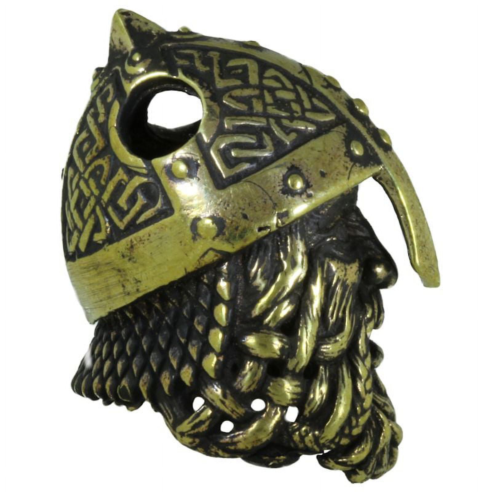 Clan Warrior Viking Paracord / Lanyard Bead in Brass for Jig Pro Shop by Alloy Army of Eurasia