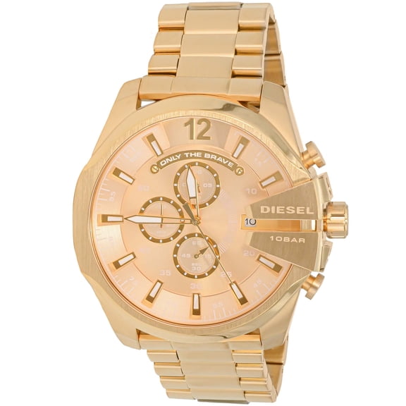 Diesel Men's Mega Chief Chronograph Gold-Tone Stainless Steel Watch - DZ4360