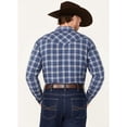 thumbnail image 4 of Cody James Men's Distillery Plaid Print Long Sleeve Snap Western Flannel - CJHO23FL47-DKBLU X-, 4 of 4