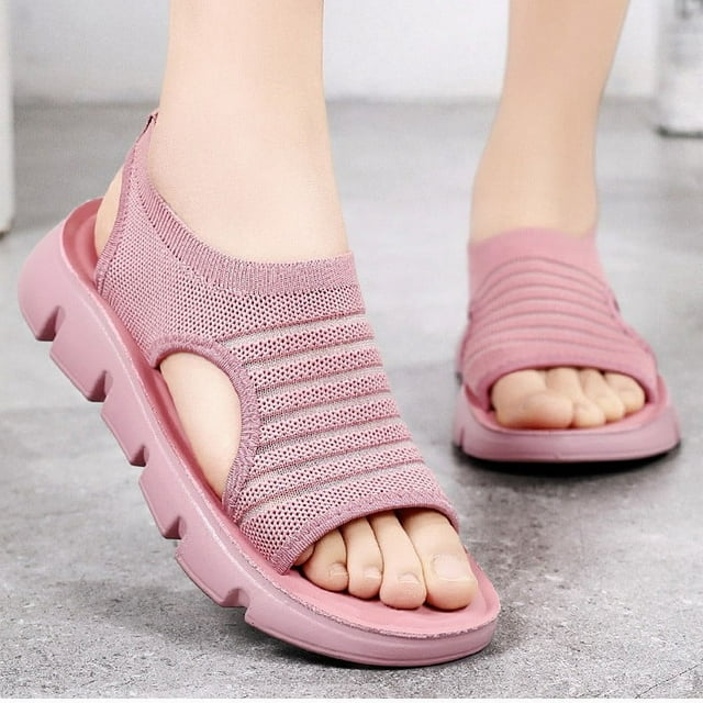 WILLBEST Sandalias Flexy De Mujer On Shoes Zapatos De Trabajo Para Mujer Sandalias De Playa Zapatillas Con Cordones