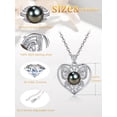 thumbnail image 5 of TANGPOET Tahitian Black Pearl Butterfly Heart Valentines Necklace For Women,925 Silver Saltwater Pearl Jewelry,Anniversary Birthday Gifts for Her Wife Mom Daughter Friend Grandma, 5 of 5