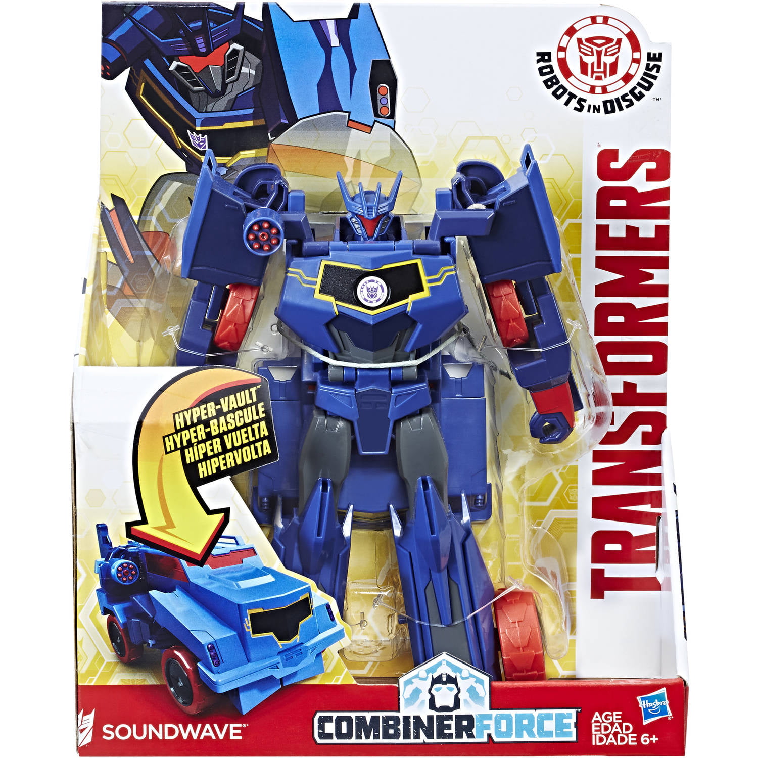 Transformers Robots in Disguise 20cm 3-Step Changers SOUNDWAVE Figure by Hasbro 