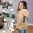 thumbnail image 4 of Yuyamidu Cat Hoodie for Girls 6-7 Cute Fleece Zip Up Jacket Lightweight Athletic Hooded Sweatshirt Soft Warm Winter Clothes School Outdoor Workout Outfits Light Brown, 4 of 8