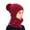 Wine, variant on Xfvqtps Womens 3 in 1 Beanie Face Neck Warmer Set Knit Fleece Lining Solid Color Fuzzy Pompom Stretch Windproof Coldproof Warm Thickened Winter One Piece Skull Cap Neck Circle Scarf Set Khaki