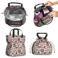 thumbnail image 2 of Pioneer Flower Floral Print Pattern Drawstring Lunch Bag Women - Drawstring Lunch Bag Insulated for Work Office - Stain-Resistant Large Lunchbags for Women with Multi-Pockets, 2 of 6