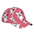 thumbnail image 3 of Daiia French Bulldog print Baseball Cap Men Women Golf Dad Hat Adjustable Original Classic Low Profile Hat Unconstructed Plain Cap, 3 of 9