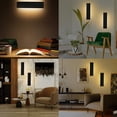 thumbnail image 5 of TuseyRxln Indoor LED Wall Light 2 * 12W Black Wall Lamp Warm White 3000K Modern for Bedroom Living Room Stair Corridor Bathroom, 5 of 8