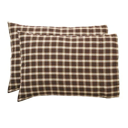 VHC Brands Ensemble de Taies d'Oreiller Rustique & Lodge Farmhouse-Rory Brown, Standard Case-21x30, Gris