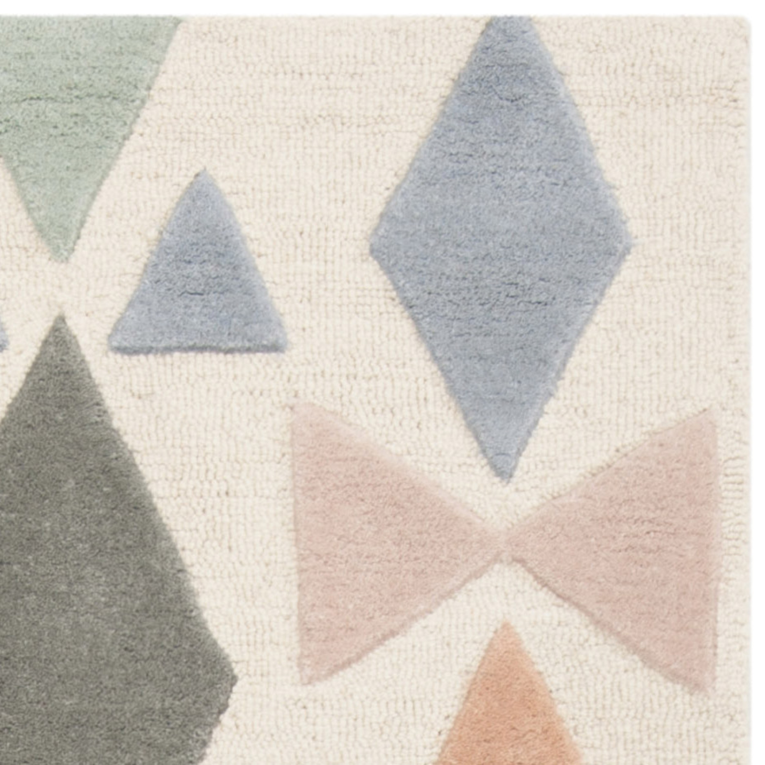 SAFAVIEH Kids Bowties Wool Runner Rug, Ivory/Multi, 2'6" x 8'