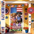 thumbnail image 7 of JHyouerji 4th of July Door Cover 71x35 Inch Independence Day Front Door Cover Patriotic American Flag Memorial Day Veterans Day Outdoor Porch Decoration, 7 of 7