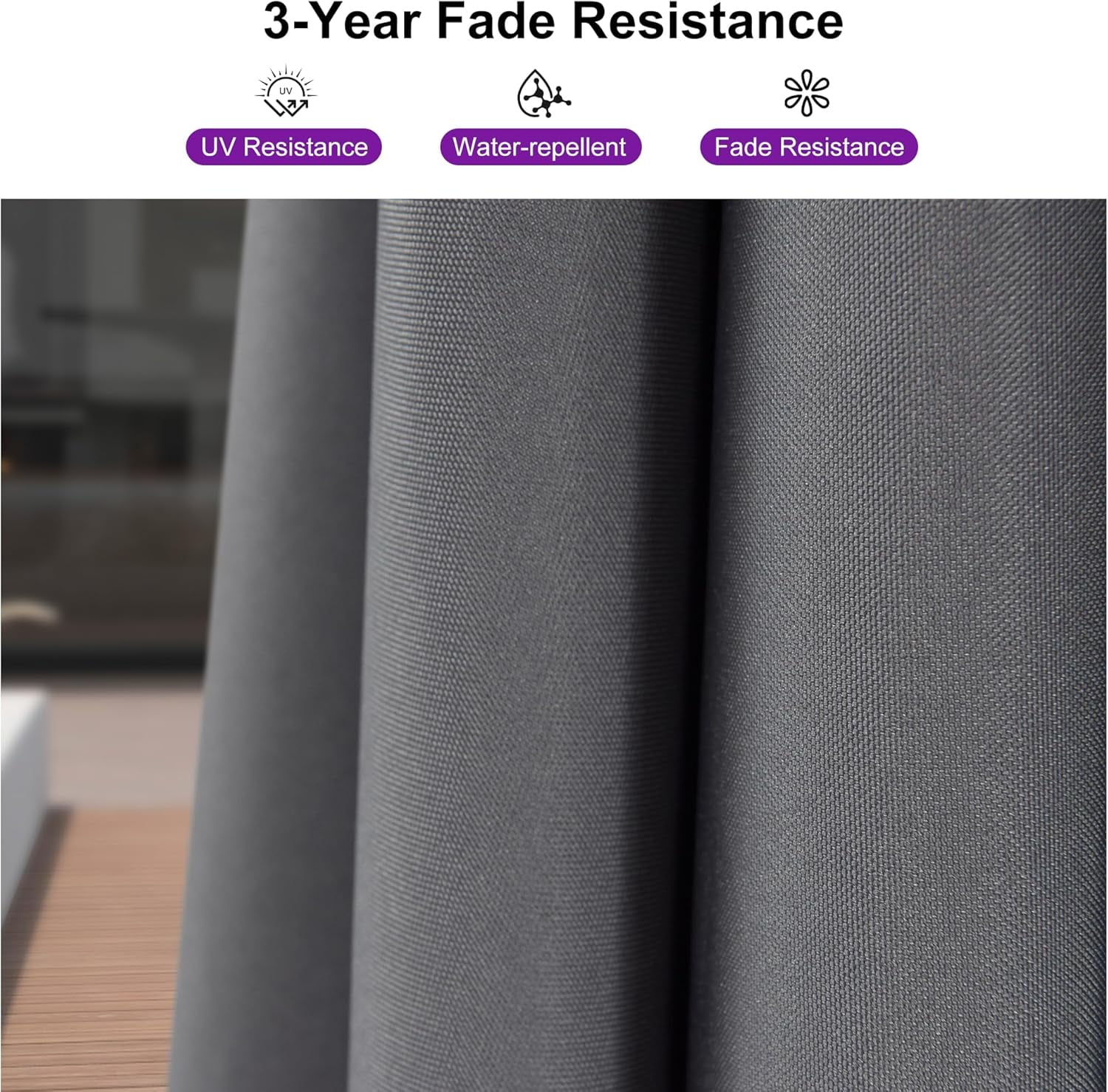 PURPLE LEAF 8' X 8' Patio Umbrella for pool 7' High Offset Cantilever Umbrella for Poolside, 360° Rotation Outdoor Umbrella, Light Grey