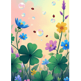thumbnail image 4 of Colorful Floral Themed Banner with Butterflies Ladybugs Bubbles Background Party Decoration Backdrop for Garden Parties Outdoor Gatherings Spring Celebrations and Photo Shoots, 4 of 8