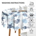 thumbnail image 6 of Odenmar Daisy Floral Round Tablecloth 60 Inch, Farmhouse Waterproof Table Cover, Rustic Flower Design for Dining Table, Kitchen, Party Indoor Outdoor, 6 of 6