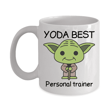 

Yoda Best Personal Trainer Profession mug - Novelty Gift Mugs for Birthday Present Anniversary Valentines Special Occasion Christmas - 11oz Funny Coffee Mug