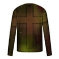 thumbnail image 3 of Cross Printed Tops Mens Funny 3D Print Tees Shirts Long Sleeve Shirt for Men Causal Crew Neck Top Workout Athletics Tee Top, 3 of 4