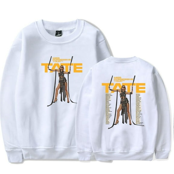 Tate McRae Miss Possessive Tour Merch Long Sleeve Crewneck Sweatshirt For Men/Women Unsiex Fashion Streetwear