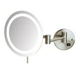 thumbnail image 1 of Sharper Image JRT718NL Slimline LED Wall Mount 8X Magnifying Makeup Mirror, Nickel, 1 of 1
