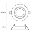 thumbnail image 3 of Estevez Luminario Empotrable TECH Circular Blanco para Techo con Portalámparas GX5.3 MR16 IP20, 3 of 8