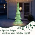 thumbnail image 5 of HiiKaa 6ft Christmas Tree Decorations, Lighted Christmas Tree Foldable Outdoor Holiday Decorations with 200 LED Lights and Metal Stakes for Yard Garden Lawn, 5 of 9