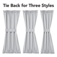 thumbnail image 3 of ZOPZO Blackout Door Curtain for Glass Doors, 1 Panel, Off White, 25W x 40L Inch, Thermal Insulated Privacy with Dual Rod Pockets, Adjustable Tieback, 3 of 8