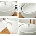thumbnail image 5 of White Ceramic Soup Bowl with Handles - Microwave Safe Soup Bowl with Lid, Food Grade Porcelain Soup Bowl for Kitchen, Ideal for Soup, Noodle, Porridge & Stew, 5 of 6