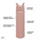 thumbnail image 1 of Simple Modern Water Bottle with Straw Lid Vacuum Insulated Stainless Steel Metal Thermos Bottles | Reusable Leak Proof BPA-Free Flask for Gym, Travel, Sports | Summit Collection | 22oz, Mauve Me Simple Modern Termos, 1 of 2