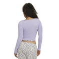 thumbnail image 3 of Mills by Millie Bobby Brown Women's Pointelle Crop Long Sleeve Cardigan, Sizes XS-XXXL, 3 of 4