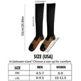 thumbnail image 5 of 3 Pairs Black & Brown Compression Socks for Men & Women, 15-20 mmHg Graduated Support, 18.89in Knee-High, Ideal for Running, Travel, Standing All Day,L/XL, 5 of 5