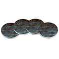 thumbnail image 2 of CARIBOU Round Ceramic Stone Coaster for Drinks Set of 4pcs, Mermaid Scales Watercolor, 2 of 6