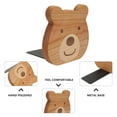 thumbnail image 2 of MasteelfCA 2pcs Cartoon Bear Shaped Bookends Wooden Book Stands Creative Bookends, 2 of 8