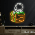 thumbnail image 3 of Glowneon Astronaut Sandwich Neon Sign, Sandwich Store Wall Led Decor, 3 of 5