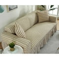 thumbnail image 4 of 1/2/3/4 Seats Spandex Elastic Stretch Sofa Armchair Cover with Pleated Ruffled Skirt for Living Room Couch, 4 of 9