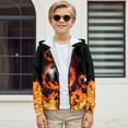thumbnail image 5 of chaqlin Boys Football Hoodies Size 14-16 Zip Up Hoodie Sweatshirt Kids Long Sleeve Hooded Jacket Kids Sweater Top with Pocket Fall Winter Clothes, 5 of 7