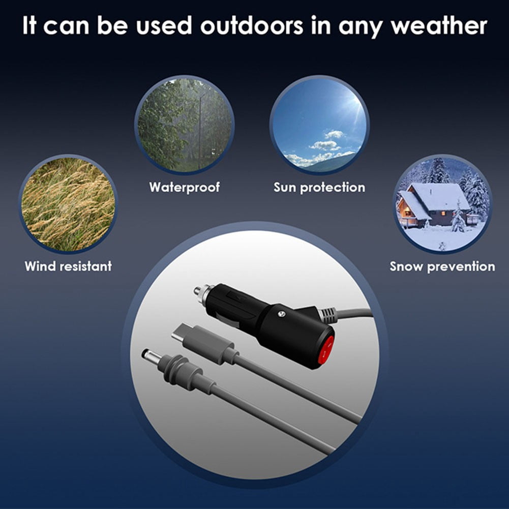For Starlink Mini 3 in 1 DC Power Cable Extension Cord Waterproof