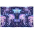 thumbnail image 2 of Glowing Jellyfish Bubbles Kitchen Curtains Half Tier Curtain 2 Rod Pockets Bathroom Bedroom Cupborad Living Room 27"x36", 2 of 8