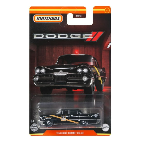 Matchbox Véhicule1959 Dodge Coronet Police échelle 1:64, collectionneurs/3 ans+