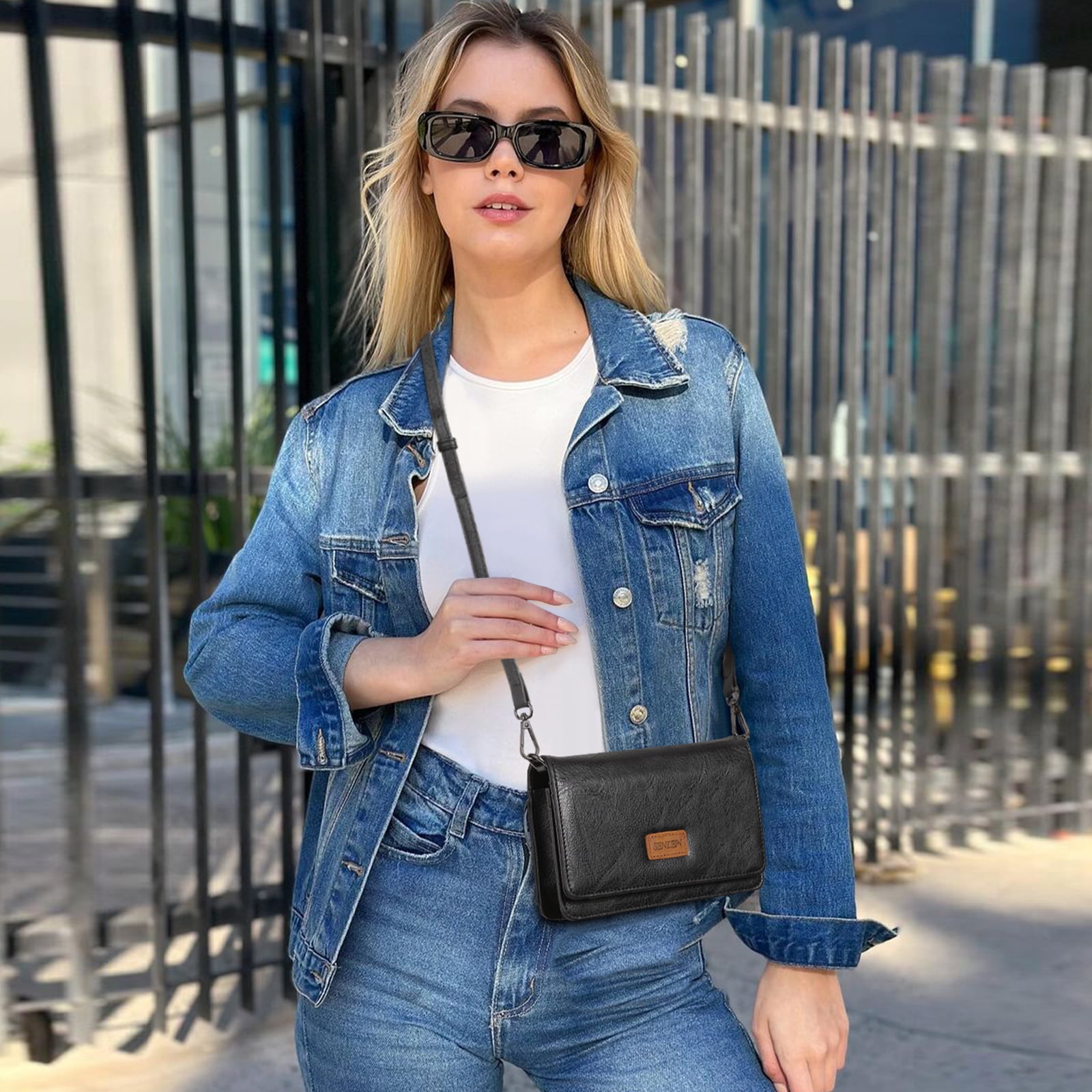 Sendefn Crossbody Bags For Women,Wallet Phone Purse Shoulder handbags Multi-Function Small RFID Clutch Card Holder