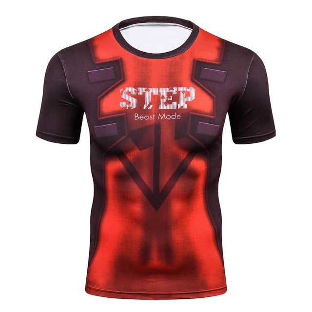 Nuevo verano impreso 3D compresión hombres Deportes camiseta de alta calidad de secado rápido camisapangjing