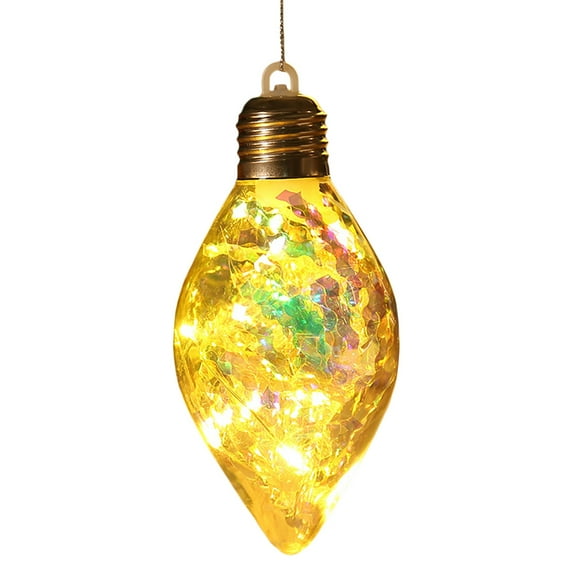 Noothes LED Transparent Christmas Ornaments with Hollow Design, Sparkling Holiday Light Decor for Easy-Install Tree Accents