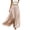 2Beige, variant on Women Summer Beach Boho Long Skirt Linen Fabric Smocked High Waist Layered Flowy A Line Design Shell Star Casual Vacation Daily Wear