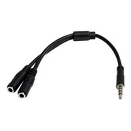 UPC: 0065030843515 | StarTech.com MUYHSMFF Headset adapter for headsets with separate headphone / microphone plugs – 3.5mm 4 position to 2x 3 position 3.5mm M/F