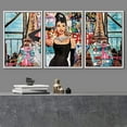 thumbnail image 2 of wall26 Framed Canvas Print Wall Art Set Stylish Fashion Audrey Hepburn Graffiti &amp; Street Art Comic Book Illustrations Modern Art Urban Portrait for Living Room, Bedroom, Office - 24"x36&quot, 2 of 5