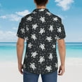 thumbnail image 4 of Pofeuu Turtle Print Hawaiian Shirt for Men Sleeves Casual Button Down Summer Beach Dress Shirts T-Shirts,Medium, 4 of 7