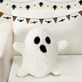 thumbnail image 4 of Halloween Ghost Plush Pillow, Cute Ghost Shaped Cushion Soft Ghost Decorative Throw Pillow For Fall Halloween Home Sofa Indoor Party Decor(White-10.62"), 4 of 5