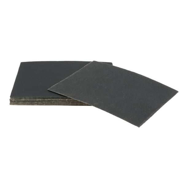 Hojas de lijado de gancho y lazo Unique Bargains 140x115mm negras 1200 grano, molienda y pulido eficientes en la fabricación y reparación de automóviles, procesamiento de metales