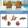 thumbnail image 4 of SERWALL 2PC Folding Adirondack Chair Set with Dual Cup Holders & Phone Holder, All-Weather HDPE Fire Pit Chairs for Outdoor, Patio, Poolside, Garden - Orange, 4 of 13
