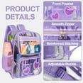 thumbnail image 4 of DAKIMOE Clear Backpack Heavy Duty Stadium Approved School Cute Transparent Backpacks Clear Bag Travel, 4 of 7