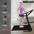 thumbnail image 4 of SereneLife Smart Digital Folding Treadmill, Downloadable Sports App, Bluetooth, 265lb Capacity (SLFTRD18), 4 of 8