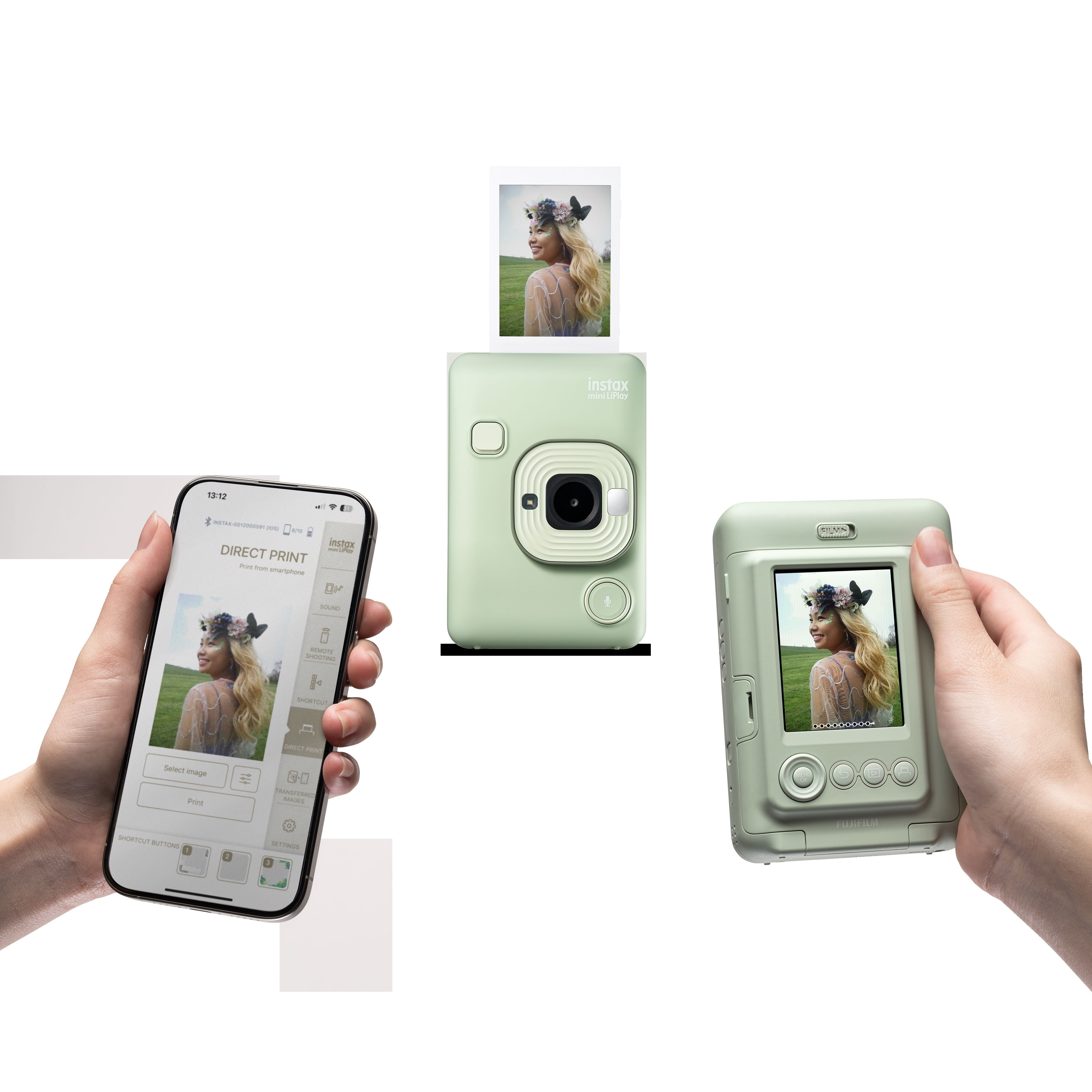 Fujifilm instax mini Liplay Instant Camera, Green - Walmart.com
